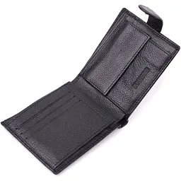 Горизонтальне портмоне для чоловіків із натуральної шкіри ST Leather 22459 чорний - мініатюра 6