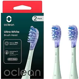 Насадка для зубної щітки Oclean UW01 G02 Ultra White Brush Head 2 шт. Green [6970810553529] [100964] - мініатюра 3