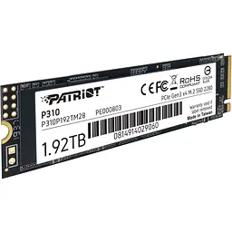 SSD накопичувач Patriot P310 1.92TB (P310P192TM28) [151758] - мініатюра 2