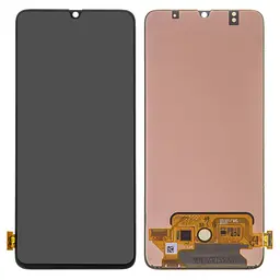 Дисплей для Samsung A705 Galaxy A70, чорний, без рамки, Оригінал (переклеєне скло)