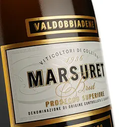 Ігристе вино Marsuret San Boldo Valdobbiadene Prosecco Superiore DOCG Brut, біле, брют, 11,5%, 0,75 л - мініатюра 3