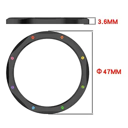Безель металевий Sikai для смартгодинника Xiaomi Watch S3/S4 Black-multicolor + захисне склоSikaiSikai - мініатюра 6