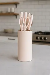 Набір кухонних ножів з підставкою 6 предметів, білий TS Kitchen HP1851057 - мініатюра 13