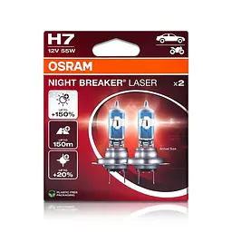 Комплект галогенових ламп OSRAM H7 64210NL-2HB Night Breaker LASER NG +150% 55W 12V PX26d (2 шт) - мініатюра 8