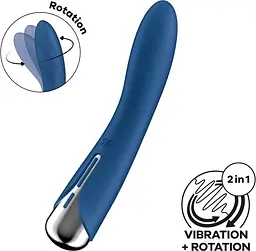 Вібратор Satisfyer Spinning Vibe 1 17.5 см синій - мініатюра 4