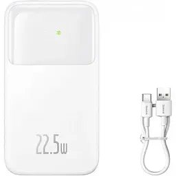 Зовнішній акумулятор Baseus Comet Digital Display 10000mAh 22.5W (PPMD020002) білий - мініатюра 8