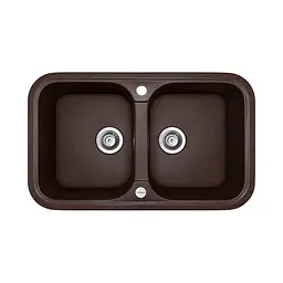 Кухонна мийка Adamant Twins 765x470x190 mokko 307223, Коричневий
