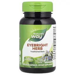Очанка Nature's Way Eyebright Herb, 100 капсул для підтримки очей та зору