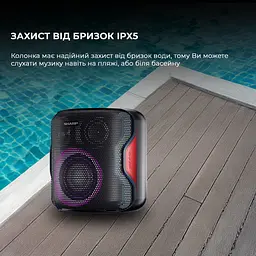 Портативна акустика Sharp PS-921(BK) - мініатюра 3