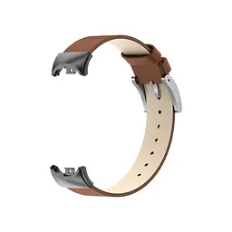 Шкіряний ремінець для XiaomiBand 8 Молочно-коричневий - мініатюра 3