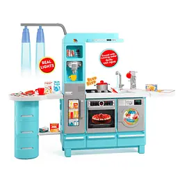Дитяча ігрова кухня Molto Gourmet Kitchen зі світлом та звуковими ефектами 28 предметів блакитна (22170)
