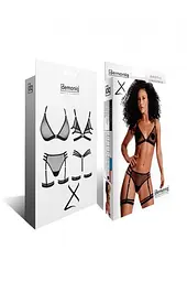 Комплект білизни Demoniq LadyX Adora XXL чорний - мініатюра 8