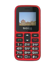 Мобільний телефон Sigma mobile Comfort 50 HIT2020, Red, 'бабушкофон', 2 Mini-SIM + Micro-SIM, дисплей 1.77' кольоровий (128x160),