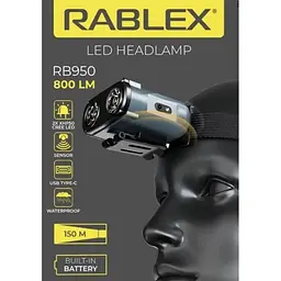 Ліхтар налобний Rablex RB 950 LED на батарейках - мініатюра 2