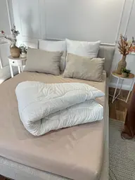 Ковдра євро вовняна Viluta Comfort 21423 200x220 см бежева - мініатюра 6