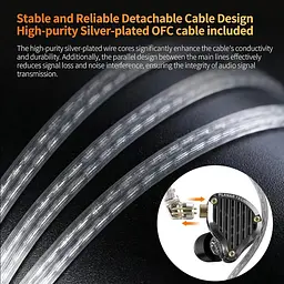 Навушники Knowledge Zenith дротові PR3 Planar Diaphragm with microphone гарнітура чорна - мініатюра 9