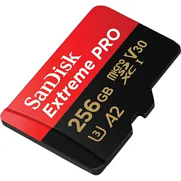 Карта пам'яті SanDisk microSDXC 256GB UHS-I Extreme Pro U3 V30 A2 + SD Adapter (SDSQXCD-256G-GN6MA) [100880] - мініатюра 4
