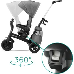 Триколісний велосипед Kinderkraft Easytwist Platinum Grey (KKRETWIGRY0000) - мініатюра 6
