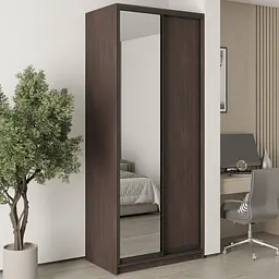 Шафа-купе дводверна MebelStar Стандарт BG ДСП/Дзеркало 100x60x240 см Дуб рістрето (MBS-10237)