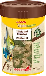 Сухий корм Sera Vipan Nature універсальний для всіх акваріумних риб які харчуються з поверхні води пластівці (BR45277)