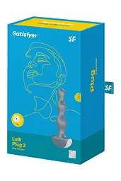 Анальна пробка 14х3 см Satisfyer Lolli Plug 2, сіра - мініатюра 2