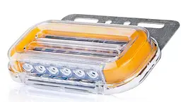 Габаритний вогонь LED для вантажівки 12/24В 110х40 см Функція повороту / Підсвічування номера Жовтий 4 шт. - мініатюра 3