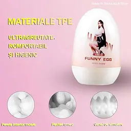 Яйце мастурбатор Funny Egg рот - мініатюра 5