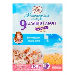 Пластівці Козуб продукт Premium Найніжніші 9 злаків і льон 500 г (910141) - мініатюра 2