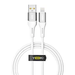 Кабель для заряджання та обміну даними Yoki YK-SO15 SOLID Series USB/Lightning 12W 2.4A/5V 1.2 м Білий