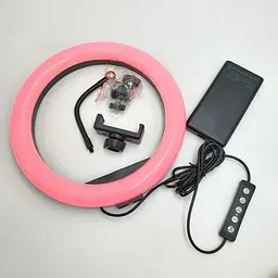 Світлодіодна кільцева RGB лампа MJ33 ∙ Селфі-кільце освітлювальне для фото та зйомок, 33 см - мініатюра 4