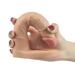 Насадка на пеніс для подвійного проникнення Lovetoy The Ultra Soft 17 см тілесний - мініатюра 4