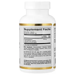 Фосфоліпіди Sunflower Phosphatidylserine 100 mg 120 Capsules CGN vit0004789 - мініатюра 2
