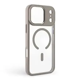 Чехол для Apple iPhone 17 Pro Max, Unit MagSafe, серый, прозрачный, MagSafe, противоударный, магнитный, панель-накладка с поддержкой MagSafe, с поддержкой беспроводной зарядки, TPU+PC, защита всего корпуса, ударопрочный, ArmorStandart (ARM87915) - мініатюра 2