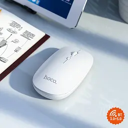 Миша Hoco GM15 Art (2.4G / BT Wireless dual channel) Білий - мініатюра 3
