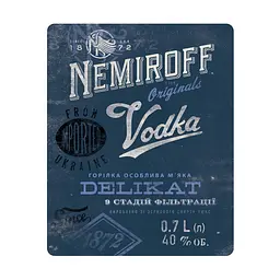 Упаковка горілки особливої Nemiroff Originals Делікат м'яка 40% 8.4 л (0.7 л х 12 шт.) - мініатюра 5