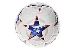 Футбольний м'яч 6189-88 "UCL" білий із синіми зірками 5"