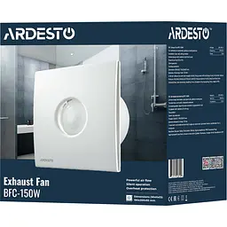 Витяжний вентилятор Ardesto BFC-150W 25 Вт 210 м3/г 1650 об./хв. 35 дБ білий - мініатюра 7