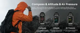 Смарт-годинник Kospet Tank X2 Ultra у протиударному тактичному корпусі black (16978) - мініатюра 11