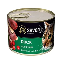 Вологий корм для котів Savory з качкою 200 г