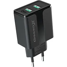 Зарядний пристрій Grand-X 5V 2,1A Black + cable USB-Lightning (CH15LTB) - мініатюра 3