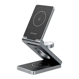 Зарядний пристрій Vention 15W 3-in-1 Magnetic Wireless Fast Charger Gray (FGFH0)