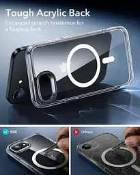 Прозорий чохол ESR HaloLock Classic Hybrid Case Frosted Black для iPhone 16e (1A84200301) - мініатюра 8
