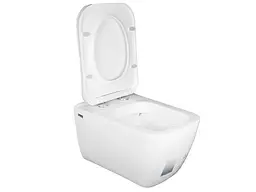 Унітаз підвісний Idevit Halley IdeRimless з кришкою Soft Close SETK3204-2616-001-1-6000, Білий - мініатюра 4