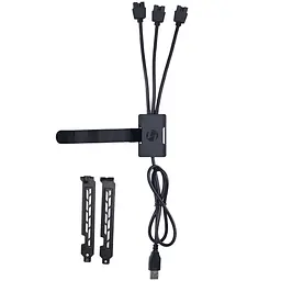 USB-хаб Lian Li USB2.0 1 to 3 Port (Type A Male) HUB, Чорний (G89.PW-U2TPAB.00) - мініатюра 4