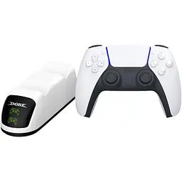 Зарядна станція Dobe Dual TP5-0515X для PS5 DualSense White [165291] - мініатюра 2