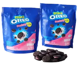 Печиво Oreo Biscuit Mini Filled With Strawberry Cream 61.3 г - мініатюра 4