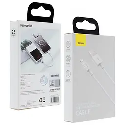 Кабель Baseus Superior Series Fast Charging Data Cable USB to iP 2.4A 0.25m White - мініатюра 2