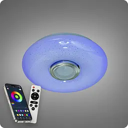 Люстра світлодіодна 517 Dlight RGB з пультом і колонкою 45Вт Білий (02146) - мініатюра 5