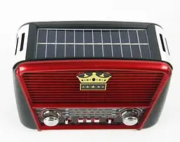 Радіоприймач Golon RX-455S акумуляторне радіо Solar USB Червоний - мініатюра 3