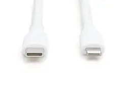 Кабель Digitus USB-C > Lightning заряджання/синхронізації, USB 2.0, 60W, силіконовий, 2м, білий teh0013690 - мініатюра 3